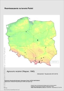Rozmieszczenie w Polsce Agnocoris reclairei (Wagner, 1949)